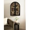 imageKate and Laurel Arcott Modern Arch Wall Cabinet 21 x 8 x 30 Natural Wood and White Transitional Arched Cabinet for Use as OverTheToilet Storage or Living Room Storage CabinetBlack