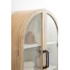 imageKate and Laurel Arcott Modern Arch Wall Cabinet 21 x 8 x 30 Natural Wood and White Transitional Arched Cabinet for Use as OverTheToilet Storage or Living Room Storage CabinetWhite