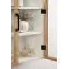 imageKate and Laurel Arcott Modern Arch Wall Cabinet 21 x 8 x 30 Natural Wood and White Transitional Arched Cabinet for Use as OverTheToilet Storage or Living Room Storage CabinetWhite
