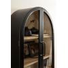 imageKate and Laurel Arcott Modern Arch Wall Cabinet 21 x 8 x 30 Natural Wood and White Transitional Arched Cabinet for Use as OverTheToilet Storage or Living Room Storage CabinetBlack