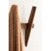 imageKate and Laurel Eland Modern FiveHook Wall Hanging Coat Rack 30 x 4 x 12 Walnut Brown Decorative Wood Coat Rack Wall Mount for Use as Entryway Storage or Mudroom Hooks