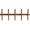 imageKate and Laurel Eland Modern FiveHook Wall Hanging Coat Rack 30 x 4 x 12 Walnut Brown Decorative Wood Coat Rack Wall Mount for Use as Entryway Storage or Mudroom Hooks