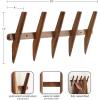 imageKate and Laurel Eland Modern FiveHook Wall Hanging Coat Rack 30 x 4 x 12 Walnut Brown Decorative Wood Coat Rack Wall Mount for Use as Entryway Storage or Mudroom Hooks