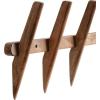 imageKate and Laurel Eland Modern FiveHook Wall Hanging Coat Rack 30 x 4 x 12 Walnut Brown Decorative Wood Coat Rack Wall Mount for Use as Entryway Storage or Mudroom Hooks