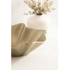 imageKate and Laurel Flutte Scalloped Decorative Metal Serving Bowl 10 x 10 x 3 Black Nickel Modern Wavy Fruit Bowl for Kitchen Counter or Use as Tabletop Storage for an Entryway TableGold