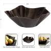 imageKate and Laurel Flutte Scalloped Decorative Metal Serving Bowl 10 x 10 x 3 Black Nickel Modern Wavy Fruit Bowl for Kitchen Counter or Use as Tabletop Storage for an Entryway TablePewter