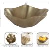imageKate and Laurel Flutte Scalloped Decorative Metal Serving Bowl 10 x 10 x 3 Black Nickel Modern Wavy Fruit Bowl for Kitchen Counter or Use as Tabletop Storage for an Entryway TableGold