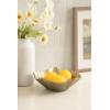 imageKate and Laurel Flutte Scalloped Decorative Metal Serving Bowl 10 x 10 x 3 Black Nickel Modern Wavy Fruit Bowl for Kitchen Counter or Use as Tabletop Storage for an Entryway TableGold