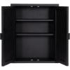 imageKate and Laurel Mezzeta Decorative Modern TwoDoor Floating Bathroom Cabinet 22 x 7 x 28 Beige Wood Decorative Solid Mango Wood Over The Toilet Storage Cabinet with Slatted Chevron DesignBlack