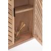 imageKate and Laurel Mezzeta Decorative Modern TwoDoor Floating Bathroom Cabinet 22 x 7 x 28 Beige Wood Decorative Solid Mango Wood Over The Toilet Storage Cabinet with Slatted Chevron DesignNatural