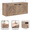 imageKate and Laurel Mezzeta Decorative TwoDoor Wall Cabinet 30 x 10 x 14 Beige Decorative Modern Storage Cabinet for Use as Floating Nightstand or Floating TV Shelf