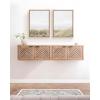 imageKate and Laurel Mezzeta Decorative TwoDoor Wall Cabinet 30 x 10 x 14 Beige Decorative Modern Storage Cabinet for Use as Floating Nightstand or Floating TV Shelf