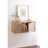 imageKate and Laurel Mezzeta Decorative TwoDoor Wall Cabinet 30 x 10 x 14 Beige Decorative Modern Storage Cabinet for Use as Floating Nightstand or Floating TV Shelf