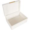 imageKate and Laurel Namina Decorative Vegan Leather Storage Box Set of 2 8 x 5 and 10 x 7 Ivory and Brass Modern Glam TwoPiece Box Set with Handles for Use as Jewelry Boxes or Perfume Organizers