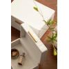 imageKate and Laurel Namina Decorative Vegan Leather Storage Box Set of 2 8 x 5 and 10 x 7 Ivory and Brass Modern Glam TwoPiece Box Set with Handles for Use as Jewelry Boxes or Perfume Organizers