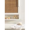 imageKate and Laurel Ori Transitional Cane Wall Cabinet with Door 15 x 7 x 24 Black and Natural Rattan Decorative Rattan Over The Toilet Cabinet with Two Shelves and Bonus Storage Cubby15x7x24