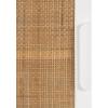 imageKate and Laurel Ori Transitional Cane Wall Cabinet with Door 15 x 7 x 24 Black and Natural Rattan Decorative Rattan Over The Toilet Cabinet with Two Shelves and Bonus Storage Cubby15x7x24