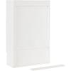 imageKate and Laurel Ori Transitional Cane Wall Cabinet with Door 15 x 7 x 24 Black and Natural Rattan Decorative Rattan Over The Toilet Cabinet with Two Shelves and Bonus Storage Cubby15x7x24