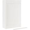 imageKate and Laurel Ori Transitional Cane Wall Cabinet with Door 15 x 7 x 24 Painted Black Wood and Natural Rattan Decorative Rattan Over The Toilet Cabinet with Three Shelves for Decor and DisplayWhite