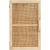 imageKate and Laurel Ori Transitional Cane Wall Cabinet with Door 15 x 7 x 24 Painted Black Wood and Natural Rattan Decorative Rattan Over The Toilet Cabinet with Three Shelves for Decor and DisplayNatural