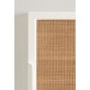 imageKate and Laurel Ori Transitional Cane Wall Cabinet with Door 15 x 7 x 24 Painted Black Wood and Natural Rattan Decorative Rattan Over The Toilet Cabinet with Three Shelves for Decor and DisplayWhite