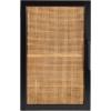 imageKate and Laurel Ori Transitional Cane Wall Cabinet with Door 15 x 7 x 24 Painted Black Wood and Natural Rattan Decorative Rattan Over The Toilet Cabinet with Three Shelves for Decor and DisplayBlack