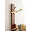 imageKate and Laurel Rossmore Modern 4Hook Vertical Wall Hanging Coat Rack 8 x 4 x 30 Rustic Brown and Black Decorative Modern Wood and Metal Coat Tree Hanging Hooks for WallMounted StorageBrown