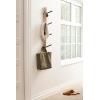 imageKate and Laurel Rossmore Modern 4Hook Vertical Wall Hanging Coat Rack 8 x 4 x 30 Rustic Brown and Black Decorative Modern Wood and Metal Coat Tree Hanging Hooks for WallMounted StorageRustic BrownBlack