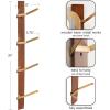 imageKate and Laurel Rossmore Modern 4Hook Vertical Wall Hanging Coat Rack 8 x 4 x 30 Rustic Brown and Black Decorative Modern Wood and Metal Coat Tree Hanging Hooks for WallMounted StorageBrown