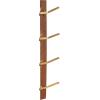 imageKate and Laurel Rossmore Modern 4Hook Vertical Wall Hanging Coat Rack 8 x 4 x 30 Rustic Brown and Black Decorative Modern Wood and Metal Coat Tree Hanging Hooks for WallMounted StorageBrown