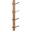 imageKate and Laurel Rossmore Modern 4Hook Vertical Wall Hanging Coat Rack 8 x 4 x 30 Rustic Brown and Black Decorative Modern Wood and Metal Coat Tree Hanging Hooks for WallMounted StorageRustic BrownBlack