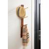 imageKate and Laurel Rossmore Modern 4Hook Vertical Wall Hanging Coat Rack 8 x 4 x 30 Rustic Brown and Black Decorative Modern Wood and Metal Coat Tree Hanging Hooks for WallMounted StorageBrown