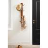imageKate and Laurel Rossmore Modern 4Hook Vertical Wall Hanging Coat Rack 8 x 4 x 30 Rustic Brown and Black Decorative Modern Wood and Metal Coat Tree Hanging Hooks for WallMounted StorageBrown