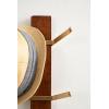 imageKate and Laurel Rossmore Modern 4Hook Vertical Wall Hanging Coat Rack 8 x 4 x 30 Rustic Brown and Black Decorative Modern Wood and Metal Coat Tree Hanging Hooks for WallMounted StorageBrown