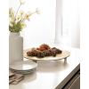 imageKate and Laurel Sancia Decorative Round Embossed Metal Tray with Feet 10 Inch Diameter Gold Modern Circle Footed Coffee Table Tray for Use as Kitchen Counter Display or Living Room Decor AccentGold