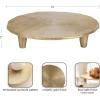 imageKate and Laurel Sancia Decorative Round Embossed Metal Tray with Feet 10 Inch Diameter Gold Modern Circle Footed Coffee Table Tray for Use as Kitchen Counter Display or Living Room Decor AccentGold
