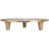 imageKate and Laurel Sancia Decorative Round Embossed Metal Tray with Feet 10 Inch Diameter Gold Modern Circle Footed Coffee Table Tray for Use as Kitchen Counter Display or Living Room Decor AccentGold