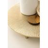 imageKate and Laurel Sancia Decorative Round Embossed Metal Tray with Feet 10 Inch Diameter Gold Modern Circle Footed Coffee Table Tray for Use as Kitchen Counter Display or Living Room Decor AccentGold