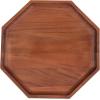 imageKate and Laurel Thorpe MidCentury Solid Wood Octagon Serving Tray 16 Inch Diameter Walnut Brown Modern Geometric FoodSafe Tray for Use as Charcuterie Board or Living Room Ottoman Tray