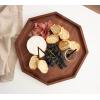 imageKate and Laurel Thorpe MidCentury Solid Wood Octagon Serving Tray 16 Inch Diameter Walnut Brown Modern Geometric FoodSafe Tray for Use as Charcuterie Board or Living Room Ottoman Tray