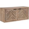 imageKate and Laurel Mezzeta Decorative TwoDoor Wall Cabinet 30 x 10 x 14 Beige Decorative Modern Storage Cabinet for Use as Floating Nightstand or Floating TV Shelf