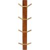imageKate and Laurel Rossmore Modern 4Hook Vertical Wall Hanging Coat Rack 8 x 4 x 30 Rustic Brown and Black Decorative Modern Wood and Metal Coat Tree Hanging Hooks for WallMounted StorageBrown