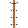 imageKate and Laurel Rossmore Modern 4Hook Vertical Wall Hanging Coat Rack 8 x 4 x 30 Rustic Brown and Black Decorative Modern Wood and Metal Coat Tree Hanging Hooks for WallMounted StorageRustic BrownBlack