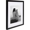 imageDesignOvation Gallery Wood Photo Frame Set for Customizable Wall Display Black 11x14 matted to 8x10 Pack of 4Black
