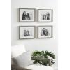 imageDesignOvation Gallery Wood Photo Frame Set for Customizable Wall Display Black 11x14 matted to 8x10 Pack of 4Distressed Gray