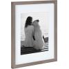 imageDesignOvation Gallery Wood Photo Frame Set for Customizable Wall Display Black 11x14 matted to 8x10 Pack of 4Distressed Gray