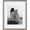 imageDesignOvation Gallery Wood Photo Frame Set for Customizable Wall Display Black 11x14 matted to 8x10 Pack of 4Distressed Gray