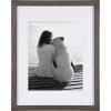 imageDesignOvation Gallery Wood Photo Frame Set for Customizable Wall Display Black 11x14 matted to 8x10 Pack of 4Gray