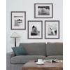 imageDesignOvation Gallery Wood Photo Frame Set for Customizable Wall Display Black 11x14 matted to 8x10 Pack of 4Gray