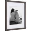 imageDesignOvation Gallery Wood Photo Frame Set for Customizable Wall Display Black 11x14 matted to 8x10 Pack of 4Gray